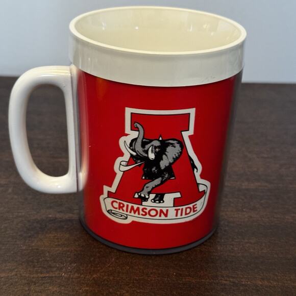 Vintage Thermo-Serv Alabama Crimson Tide Elephant Mug Roll Tide Retro USA NCAA - Picture 1 of 11